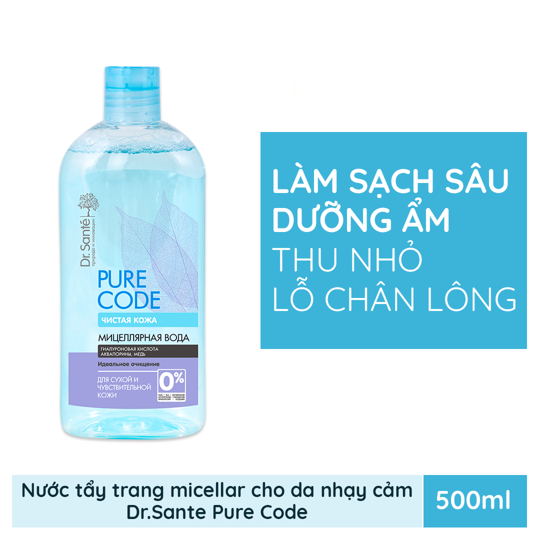 Nước tẩy trang Micellar Pure Cоde dành cho da nhạy cảm và da khô 500ml