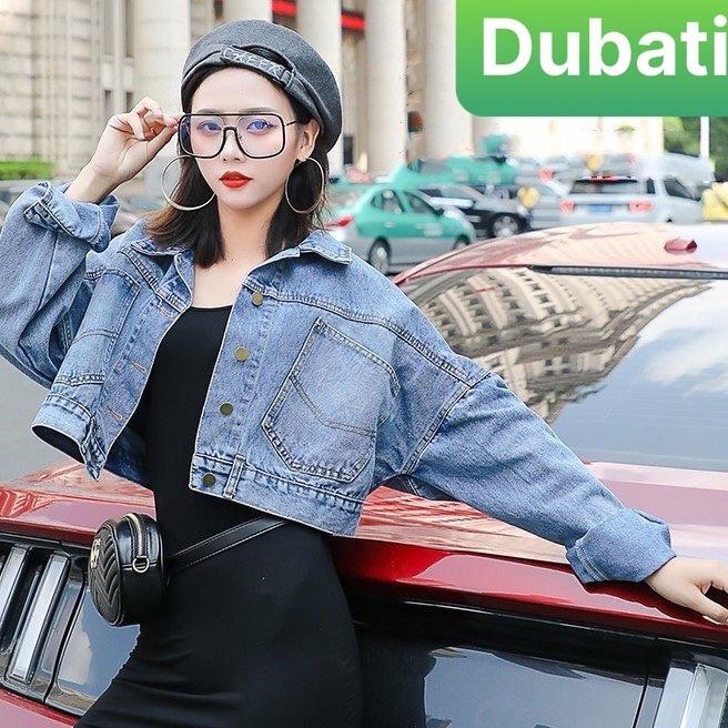 ÁO KHOÁC JEAN NỮ CHẤT BÒ NÚT SAU SÀNH ĐIỆU PHONG CÁCH TRẺ TRUNG- DUBATI FASHION