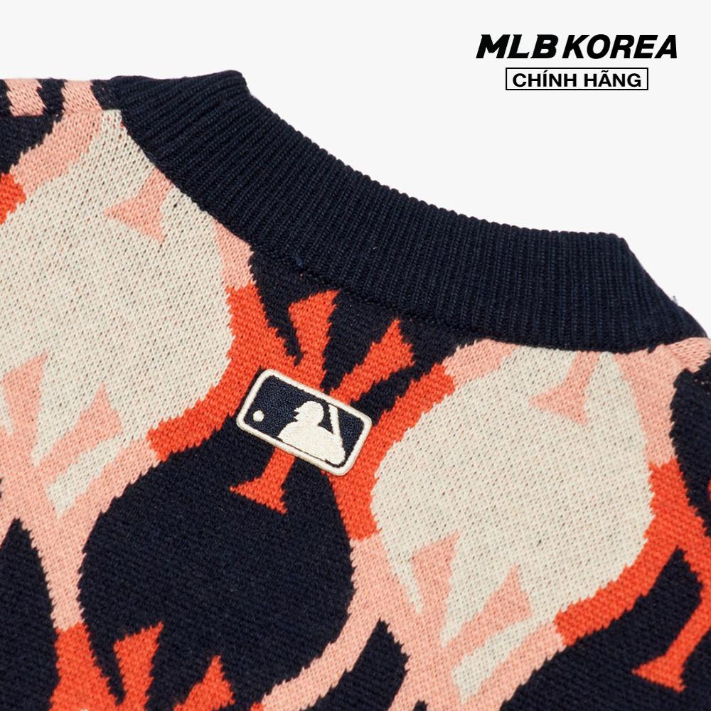 MLB - Áo khoác cardigan nữ Argyle Monogram Crop 3FKCY0124