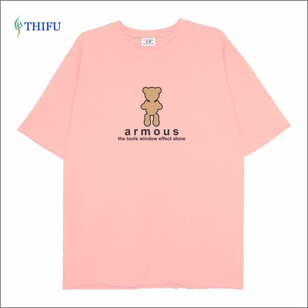 Áo Thun THIFU FASHION Tay Lỡ Hình Cây Kem Mặt Sau- Chất Liệu Cotton, Thấm Hút Tốt Phù Hợp Cho Cả Nam Và Nữ