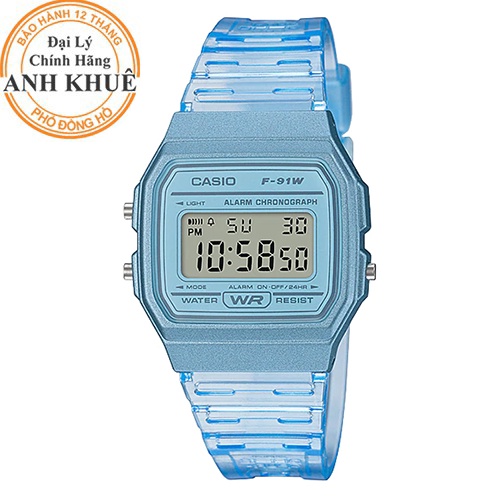 Đồng hồ unisex dây nhựa Casio F-91