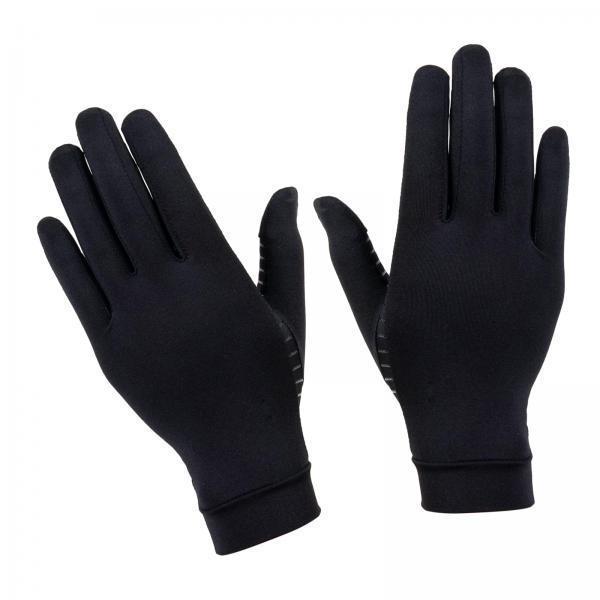 2xMens Gloves Copper Fiber Spandex Touch Screen Running Sports Winter Warm M