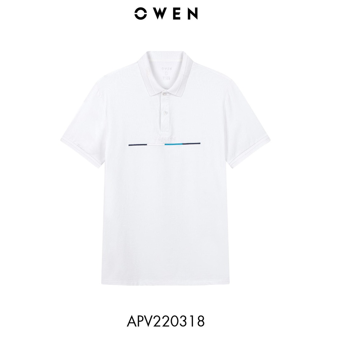 OWEN - Áo polo nam Owen màu trắng 220318 - Áo thun ngắn tay có cổ nam