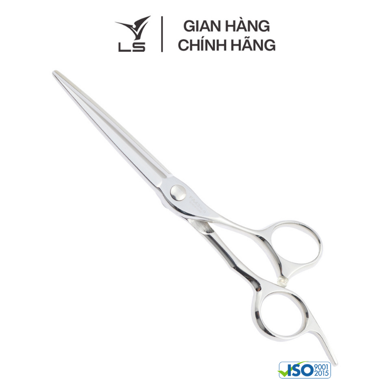 Kéo cắt tóc LS lưỡi thẳng quai offset vênh đỡ ngón cố định FA43/6.0