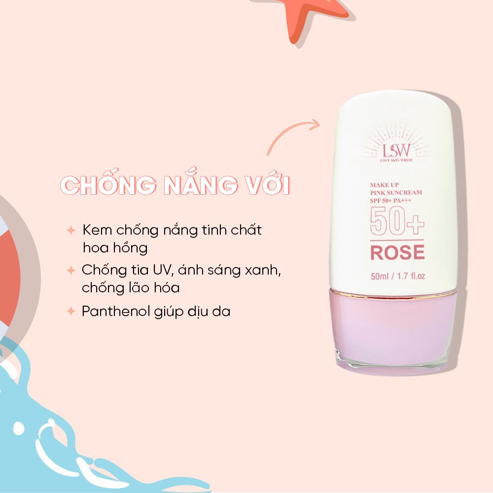 Kem Chống Nắng Bảo Vệ và Nâng Tone Da SPF 50+ PA+++ LSW