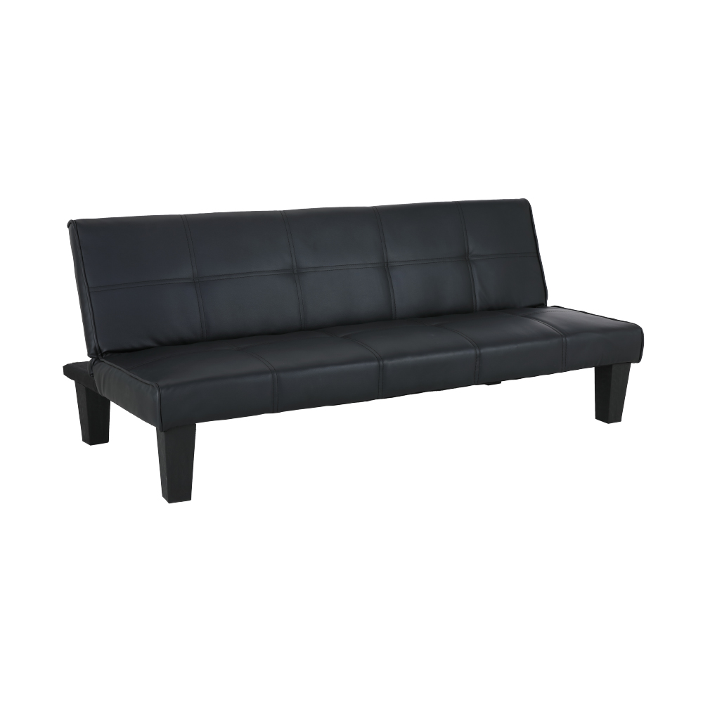 Ghế sofa giường đa năng DAY DREAM khung gỗ, đệm bọc da PVC cao cấp màu đen, tựa lưng ngả 3 cấp độ | Index Living Mall -  Phân phối độc quyền tại Việt Nam