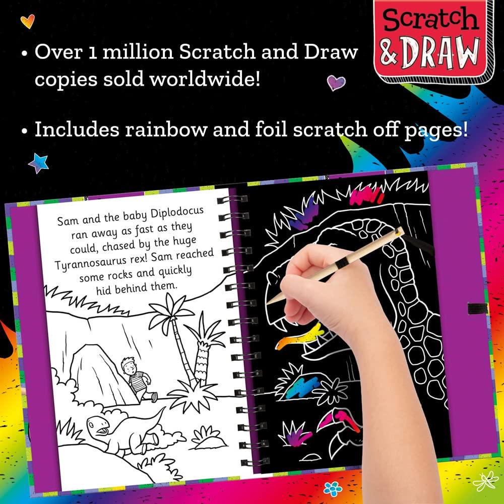 Sách ngoại văn: Scratch &amp; Draw - Dinosaurs