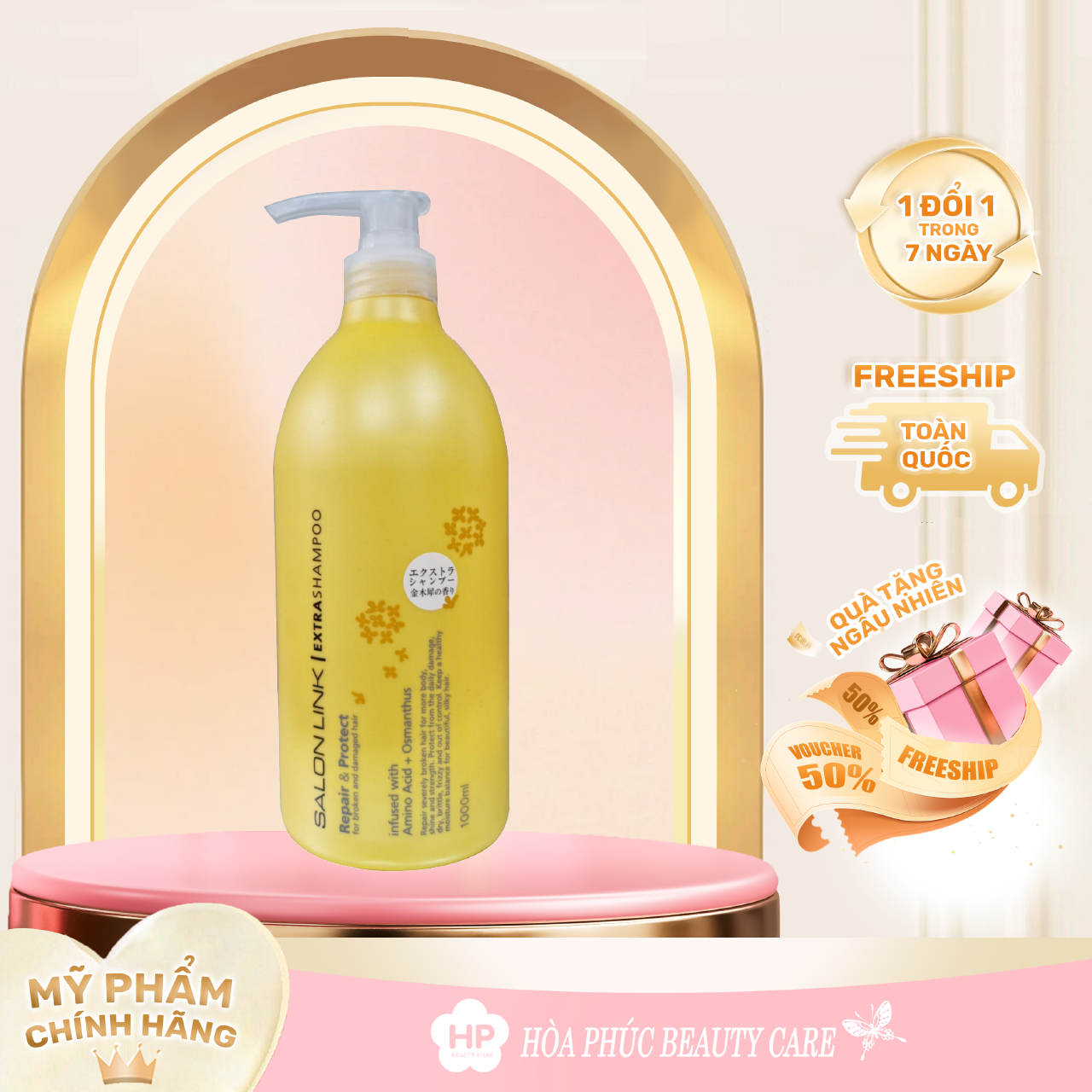 Dầu Gội Đầu Phục Hồi Tóc Khô Xơ,Chẻ Ngọn Salon Link Extra Shampoo (1000mL)