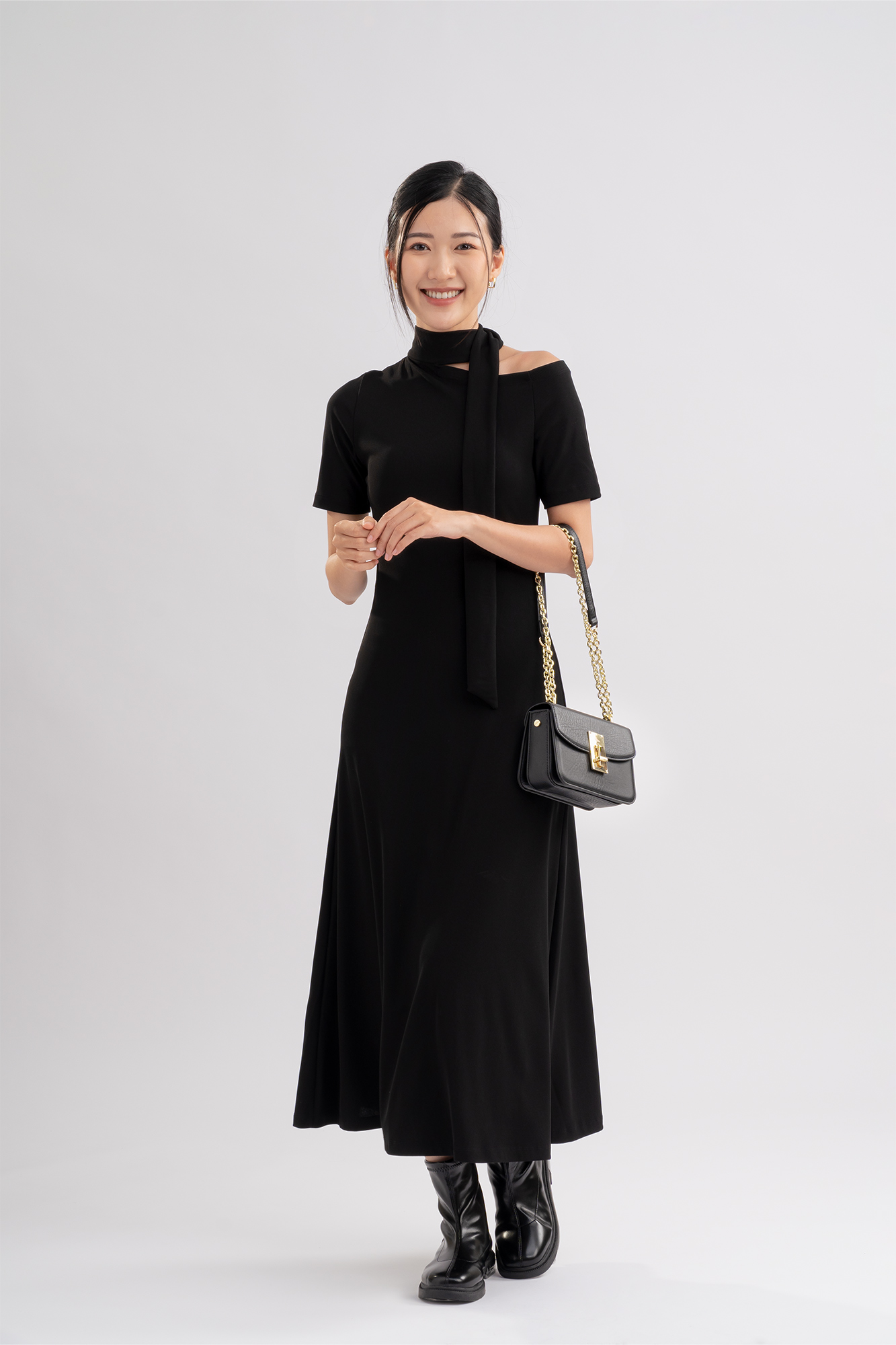 Túi Lata ( Thời trang nữ dự tiệc phối khóa - Túi đeo chéo da HN112 )