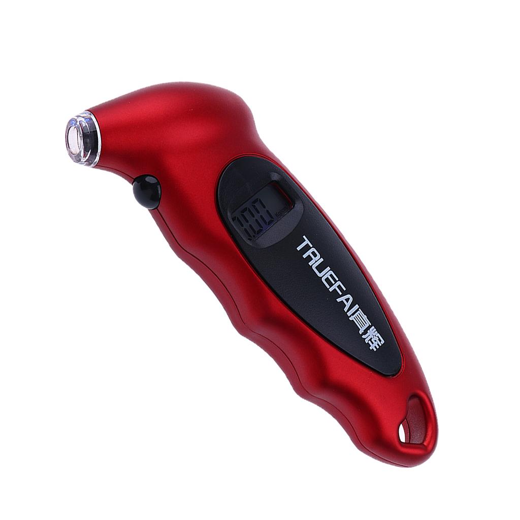 Universal Car Auto LCD Digital Tire Air Pressure Gauge Red