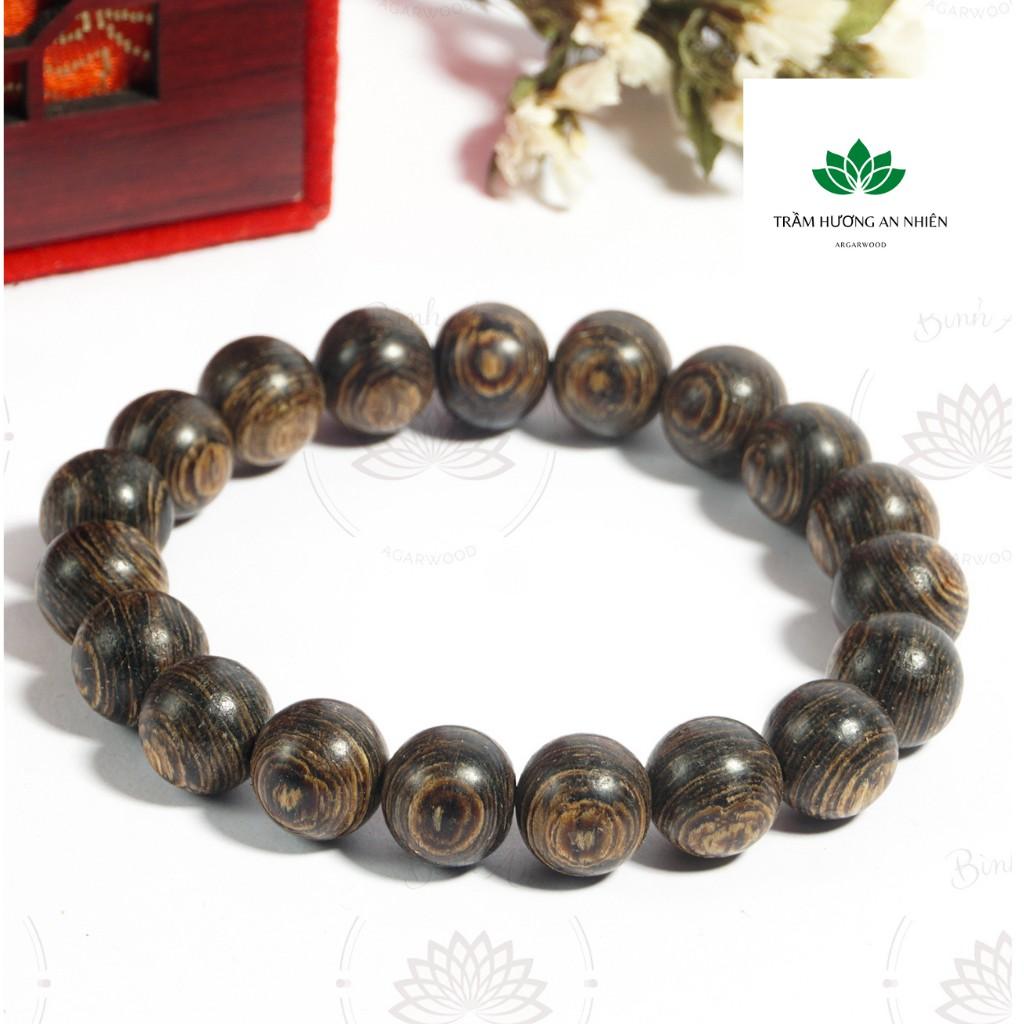 Vòng Tay Trầm Hương Tròn Đơn Sánh Chìm Nước- Trầm Hương Tự Nhiên - Size Nam Nữ, 10mm, 12mm, 14mm, 16mm, 18mm