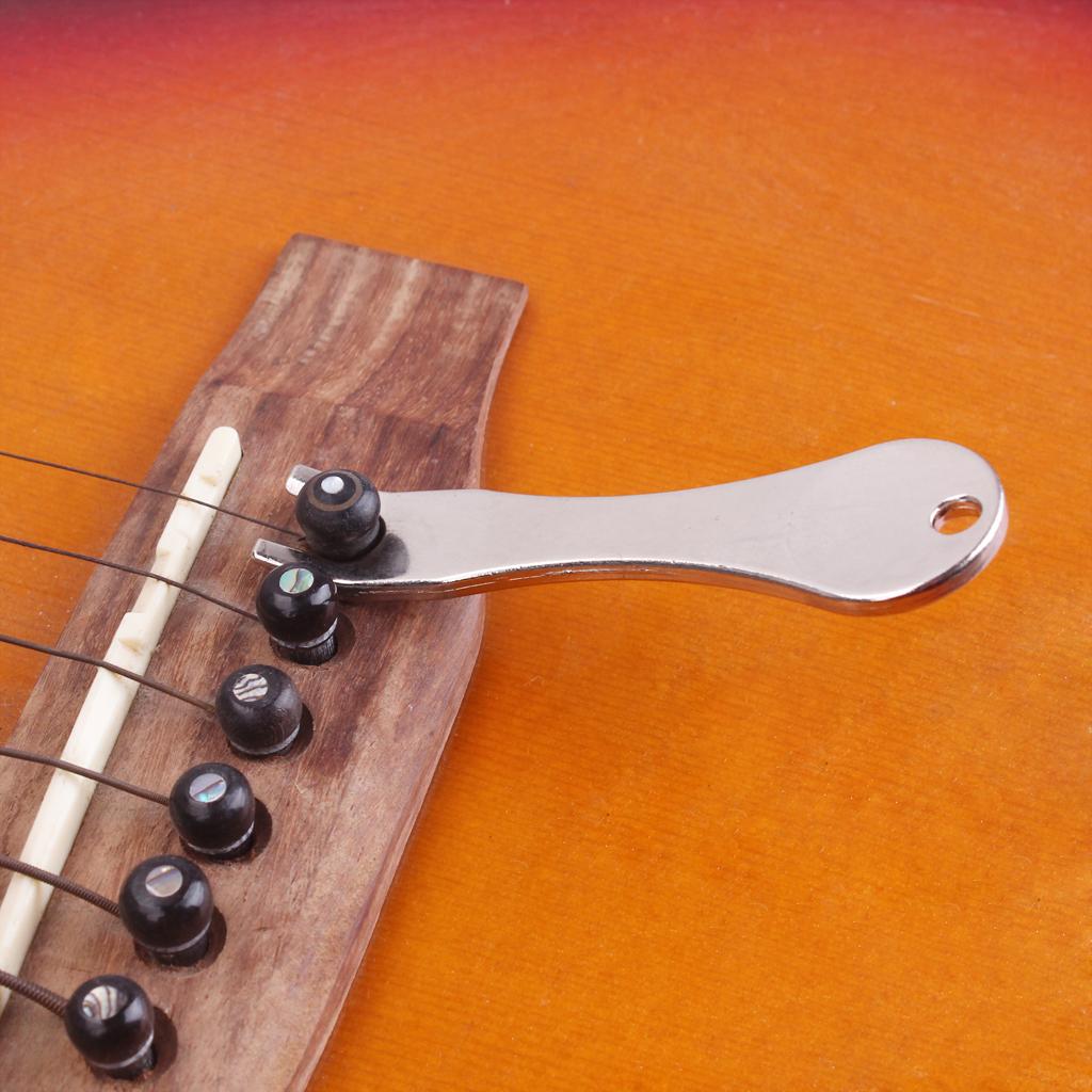 Sunnimix Bền Thép Bạc Điện Acoustic Bass Pin Kéo Đàn Guitar Dụng Cụ Phụ Kiện