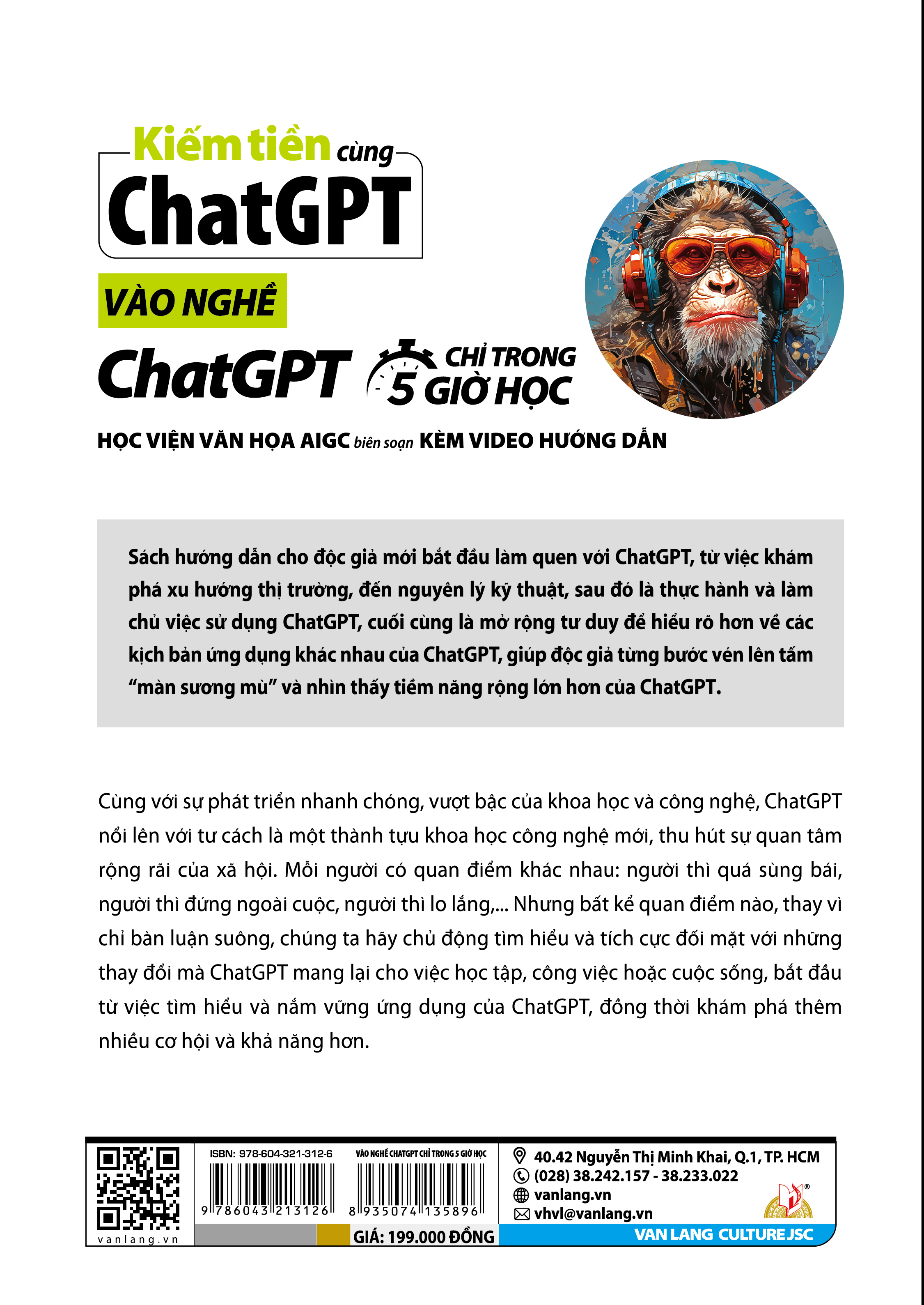 Kiếm Tiền Cùng ChatGPT - Vào Nghề ChatGPT Chỉ Trong 5 Giờ Học - Vanlangbooks