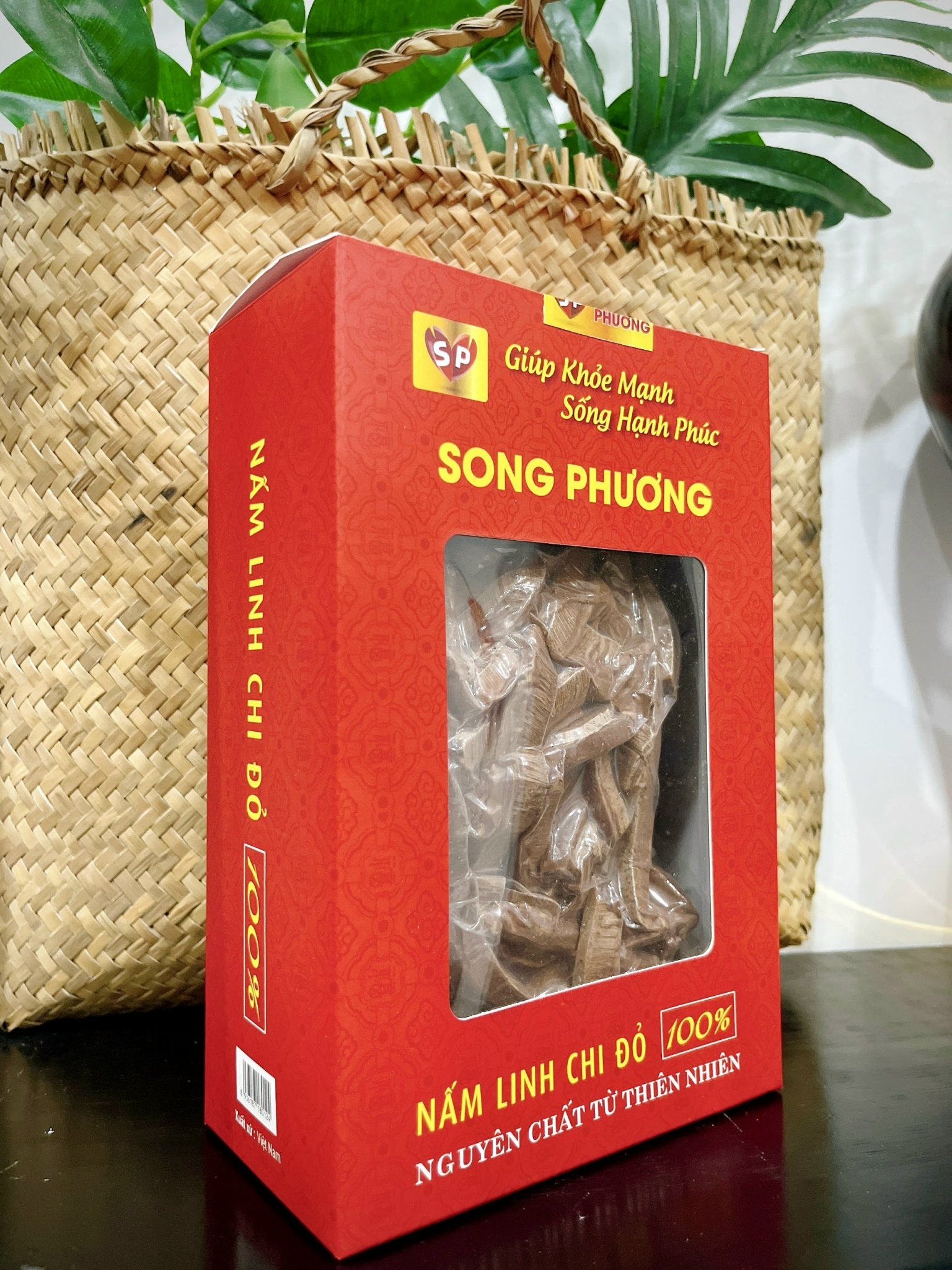 Combo 5 Túi - Nấm Linh Chi Đỏ Song Phương Nguyên Chất Từ Thiên Nhiên - Thái Lát - Túi 100g