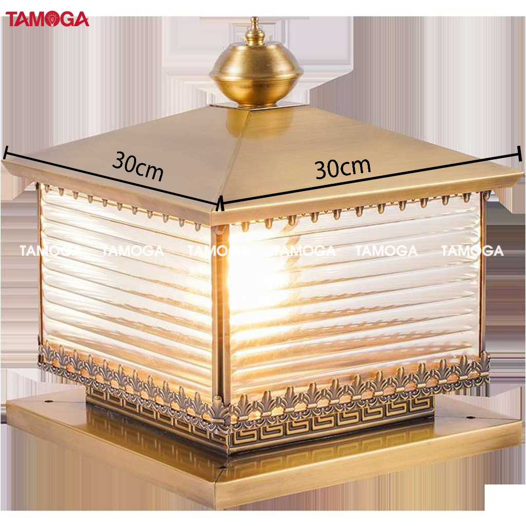 Đèn trụ cổng đồng sân vườn cỡ 400mm TAMOGA VITAS 6035