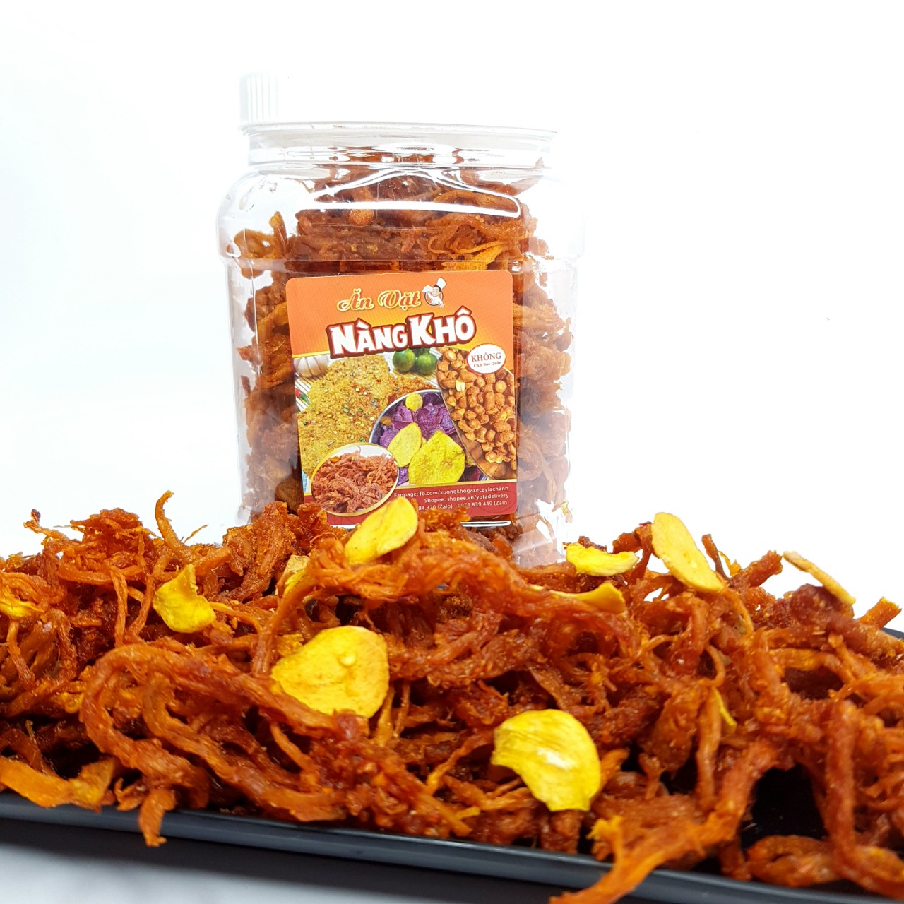 Khô heo cháy tỏi đặc biệt thương hiệu Nàng Khô - 500 Gram