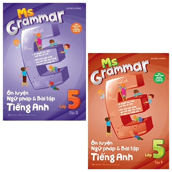 Combo Ms Grammar - Ôn Luyện Ngữ Pháp Và Bài Tập Tiếng Anh Lớp 5: Tập 1 Và 2