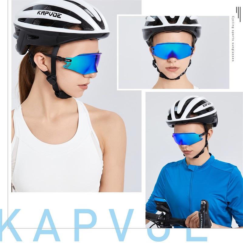 Kapvoe đàn ông xe đạp thể thao kính đeo xe đạp đi xe đạp leo núi ngoài trời kính thể thao UV400 Bảo vệ kính bảo hộ Phụ kiện kính mắt Color: 08
