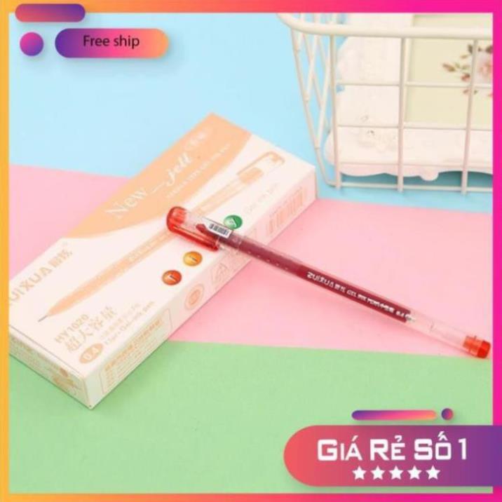 ️GIÁ TỐT️ Bút Mực Gel HY1020 - Nét 0.4mm - Mực Xanh/ Đen/ Đỏ Cho Học Sinh, Sinh Viên, Nhân Viên Văn Phòng