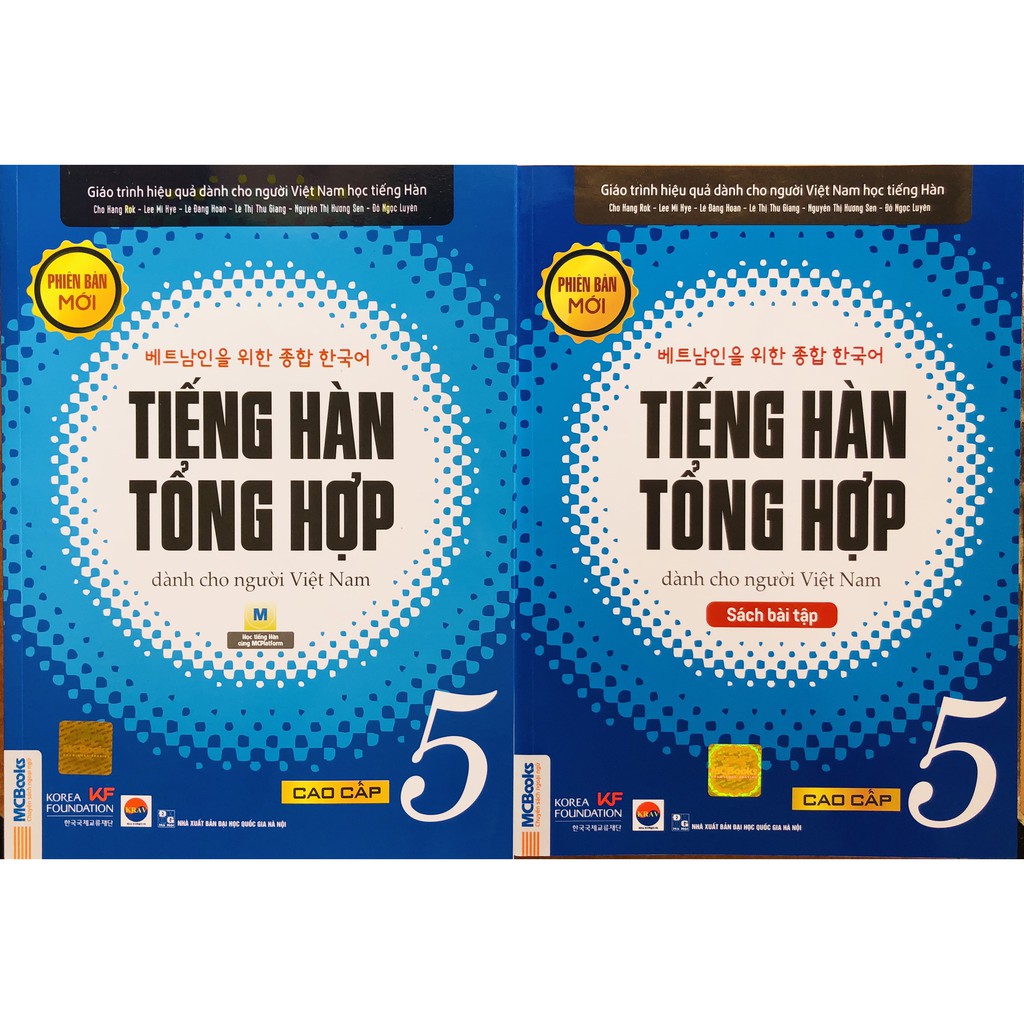 Combo Tiếng Hàn Tổng Hợp Dành Cho Người Việt Nam - Cao Cấp 5 bản 1 màu(SGK + SBT)