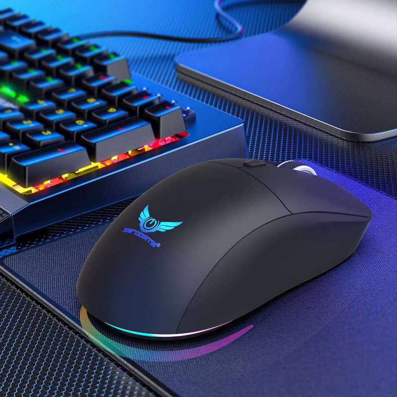 Chuột Led Không Dây Pin sạc T25 Gaming Cổng sạc TypeC chống mỏi cổ tay cho máy tính laptop hàng nhập khẩu