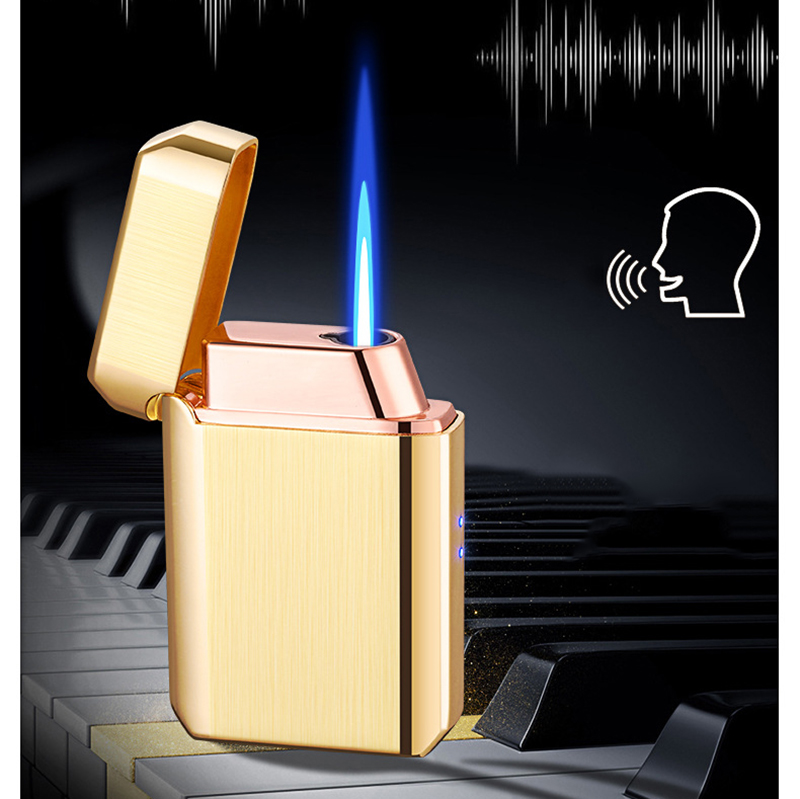 Hột Quẹt Bật Lửa Khò Gas 1 Tia HT23 Cảm Ứng Giọng Nói, Cảm Ứng Điểm Chạm Có Ô Quan Sát Gas - Giao Màu Ngẫu Nhiên