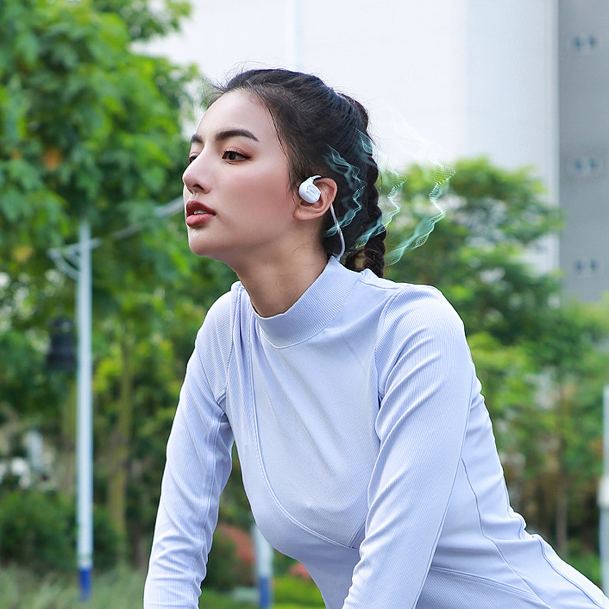 Tai nghe dẫn xương thể thao Bluetooth Remax RB-S7 Dẫn truyền âm thanh qua xương sọ, không gây đau tai Hàng Chính Hãng Remax