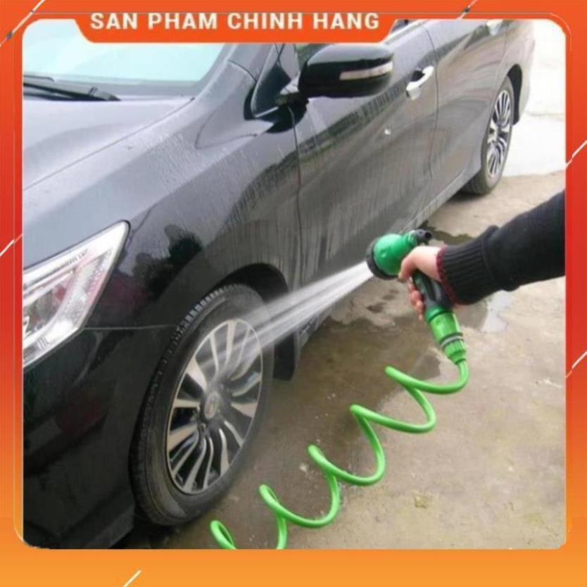 Bộ vòi xịt nước tưới cây đa năng 7 chế độ kèm dây tưới lò xo 15m 206791-2