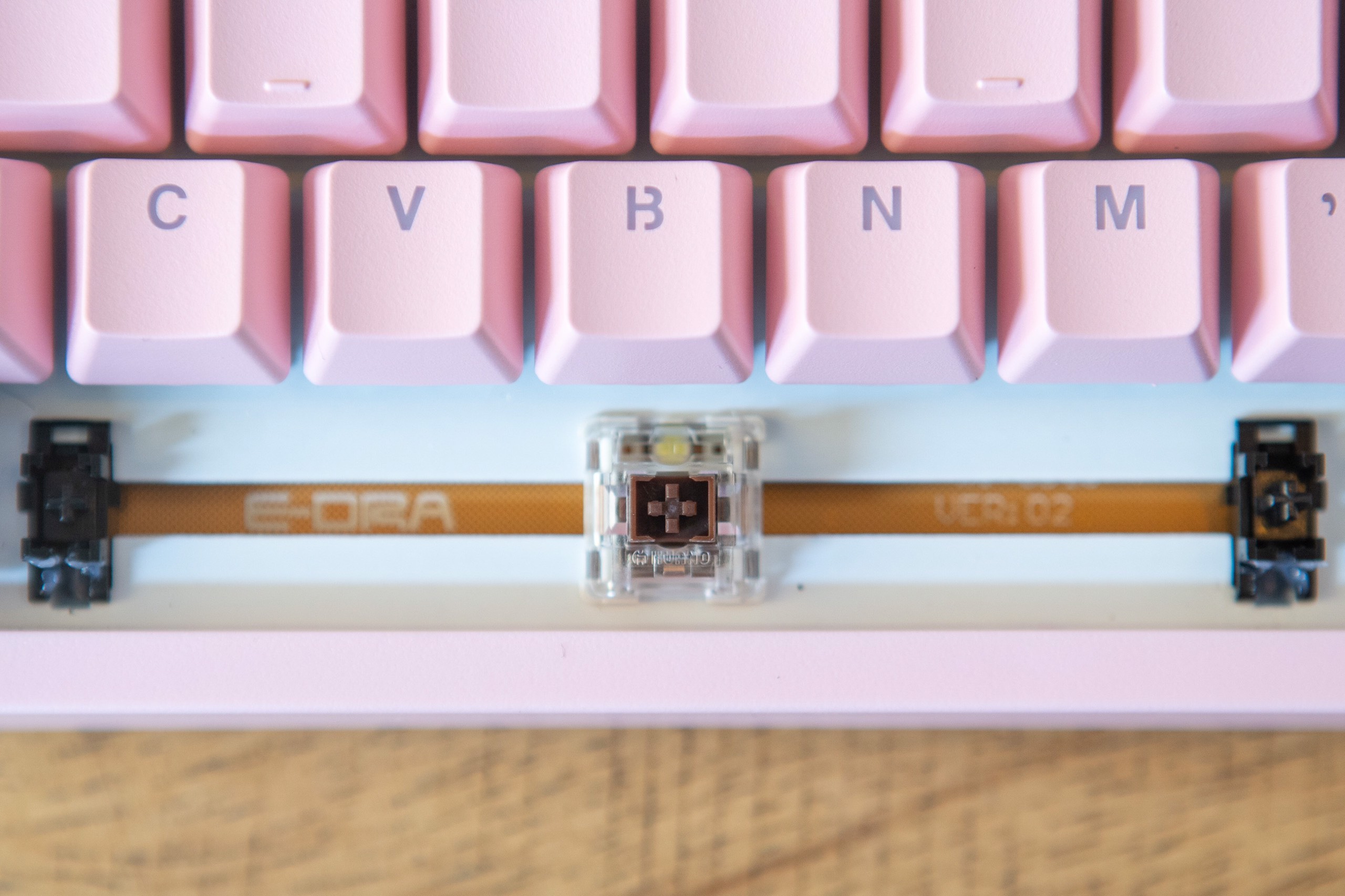 Bàn Phím Cơ Gaming E-Dra EK387 Pink Huano Switch - Hàng Chính Hãng