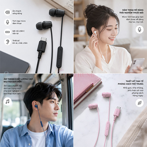 Tai nghe có dây Sony IER-EX15C - Hàng chính hãng