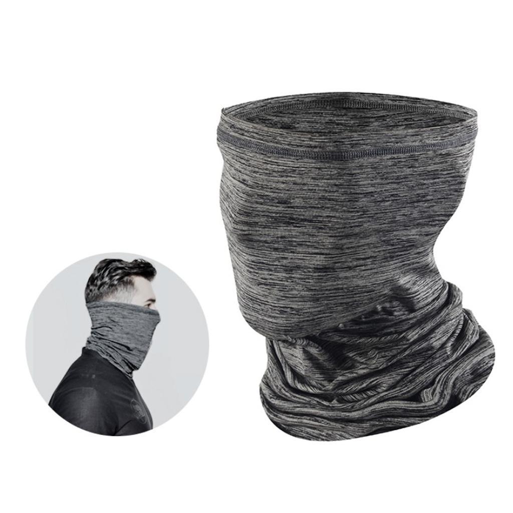 2 Pieces Silk Like Cycling Face Cover Balaclava Scarf Unisex Neck Gaiter