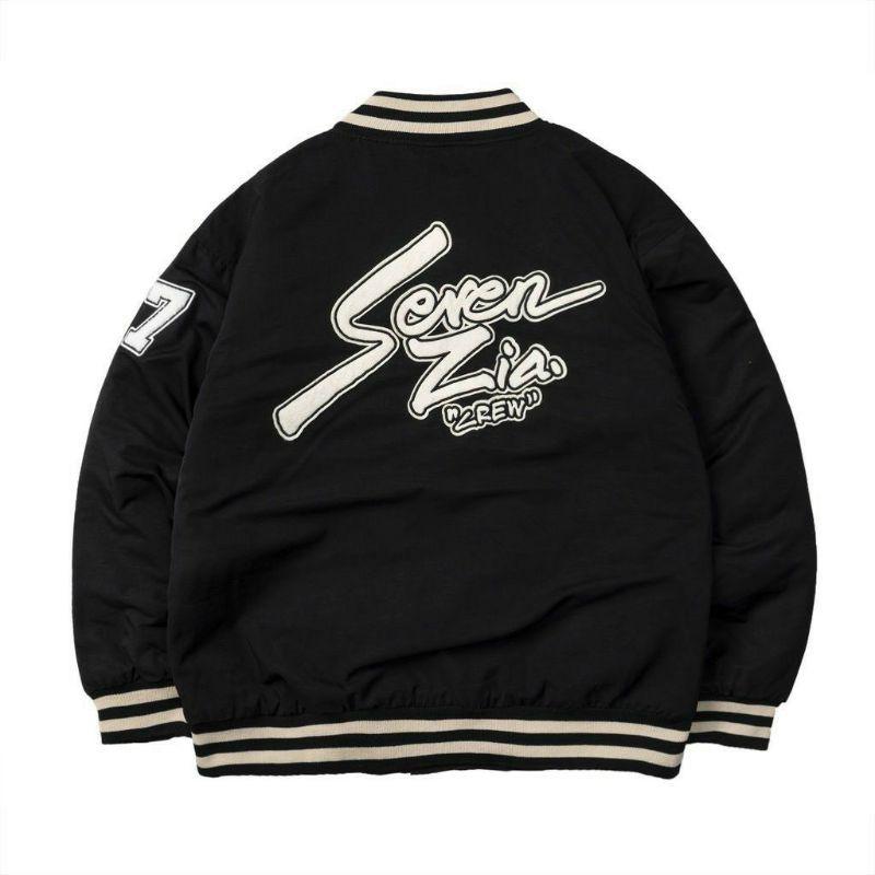 Áo khoác Varsity 7ZIA CREW nam nữ Ulzzang unisex form rộng Bomber