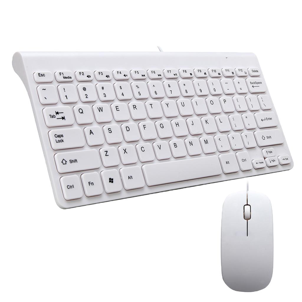 Universal 78 Keys USB2.0 Wired Gaming Keyboard And Mouse Combinations White