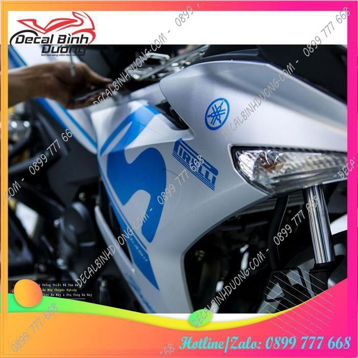 Tem dành cho Xe Exciter 150 Movistar Xanh Bạc Candy