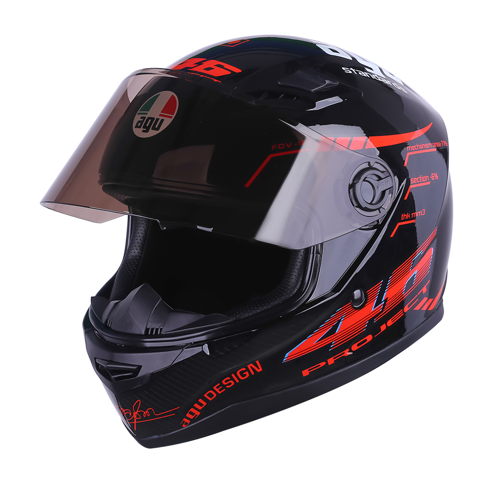 Mũ Bảo Hiểm Đẹp Fullface AGU Tem 14 + Khăn Ninja + Tặng kèm túi đựng nón chống trầy