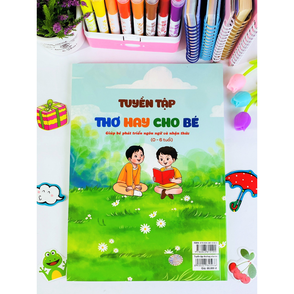 Sách - Combo 3 cuốn: Tuyển Tập Thơ Hay Cho Bé - Giúp bé phát triển Ngôn ngữ và Nhận thức 0-6 tuổi - ndbooks