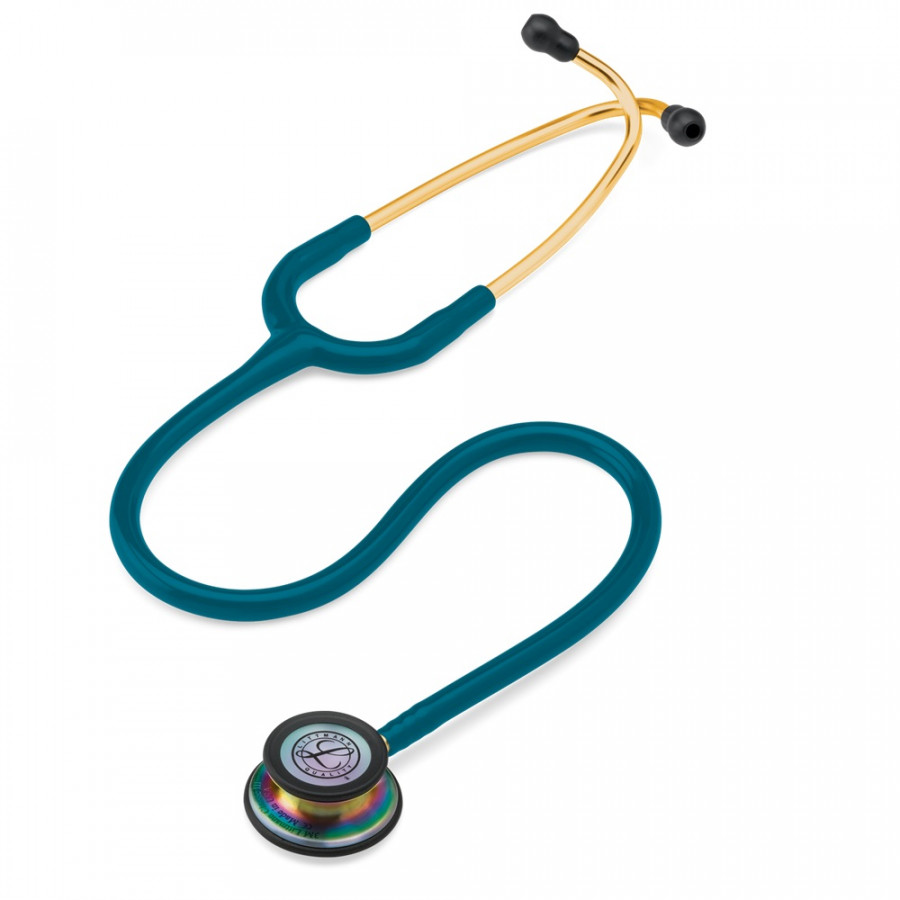 Ống nghe 3M Littmann Classic III, Màu xanh carribean mặt cầu vồng, 27 inch, 5807