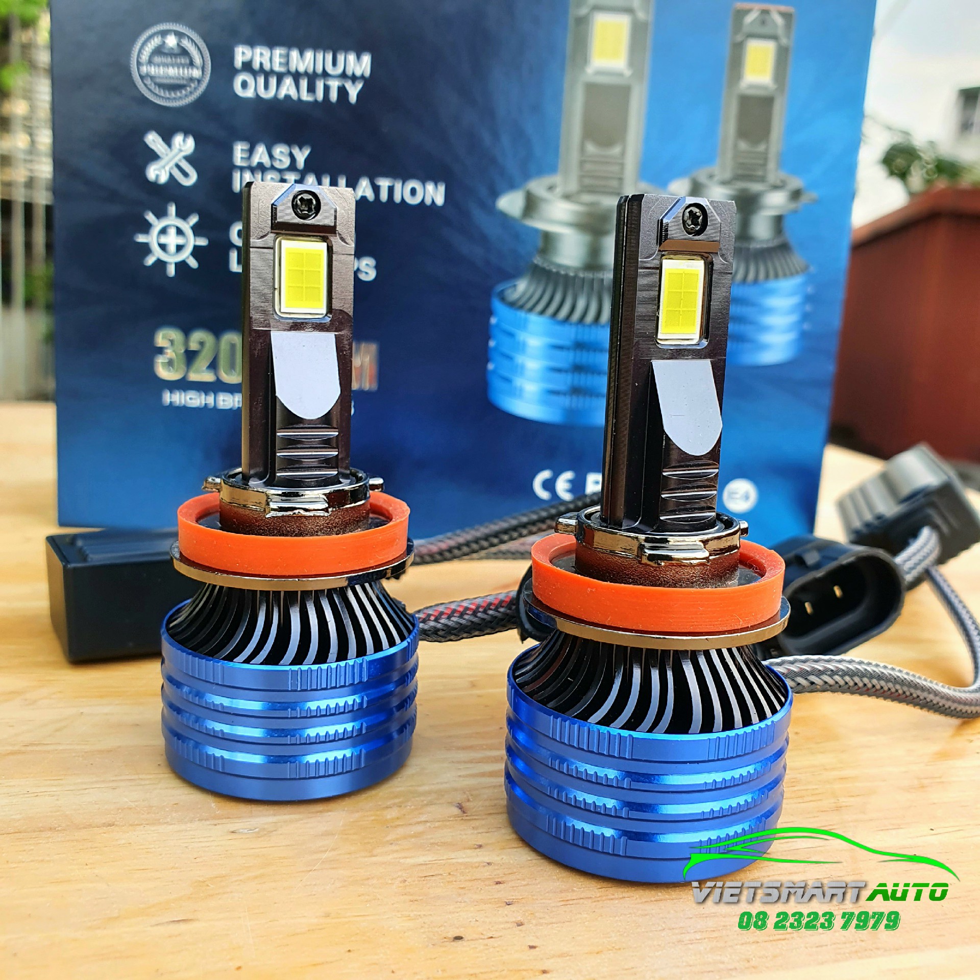 Đèn pha LED P41 PREMIUM SUPER BRIGHT 800% công suất 200W 32000LM dòng hiệu suất cao cho ô tô, xe máy