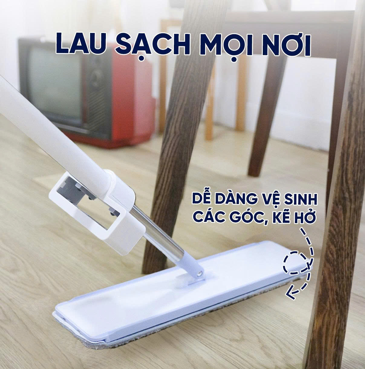 Cây lau nhà sợi Microfiber tự vắt 380Plus MyJae