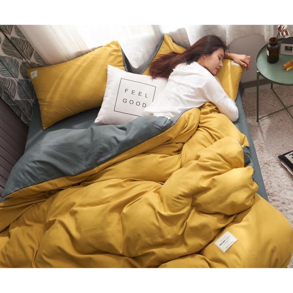Bộ Chăn Ga Gối Cotton đũi hàng nhập cao cấp - tổng hợp