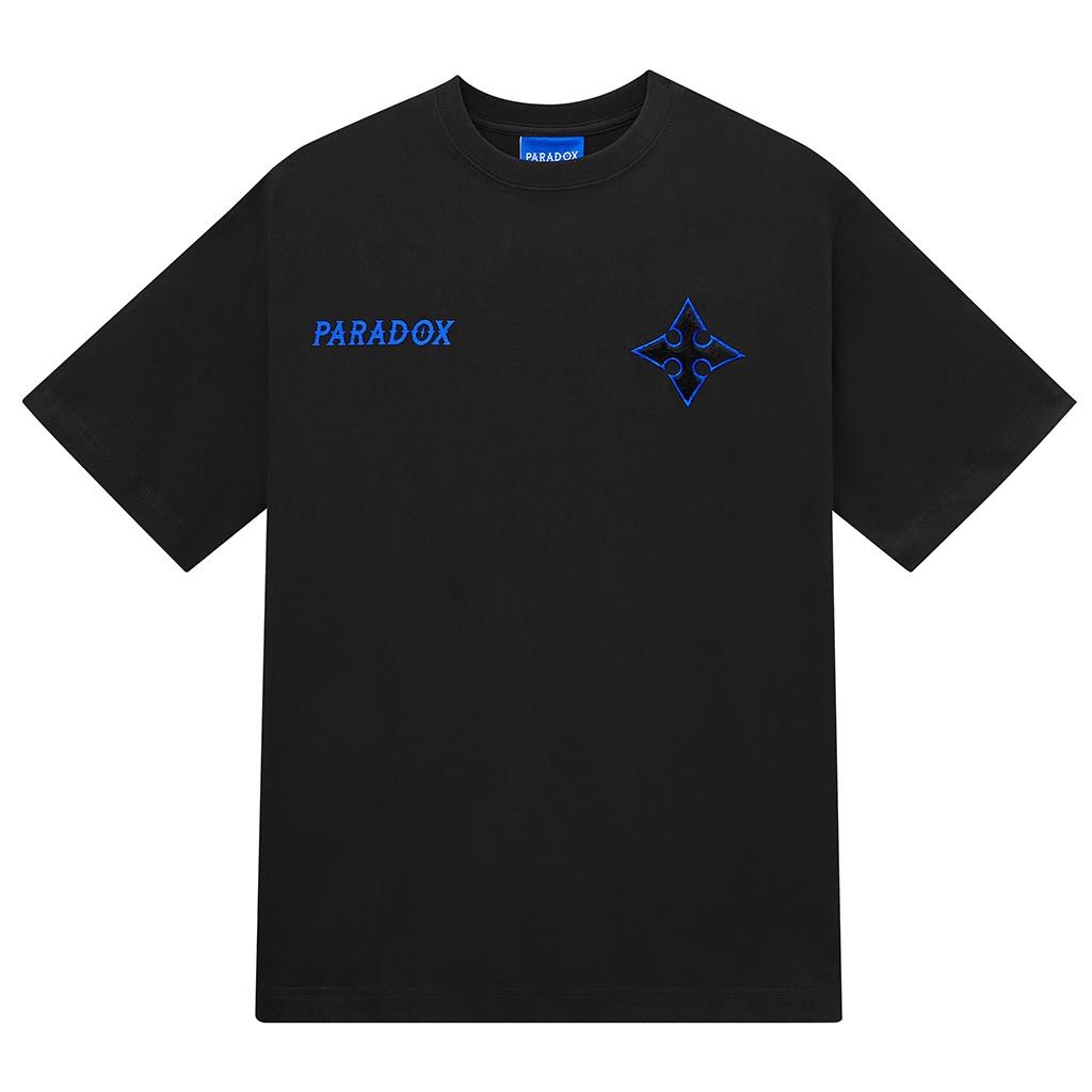 Áo thun form rộng Paradox tay lỡ - Unisex - In hình - NATURE LOGO - Màu đen