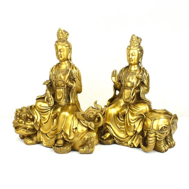 Tượng Văn Thù Bồ Tát bằng đồng thau cỡ trung