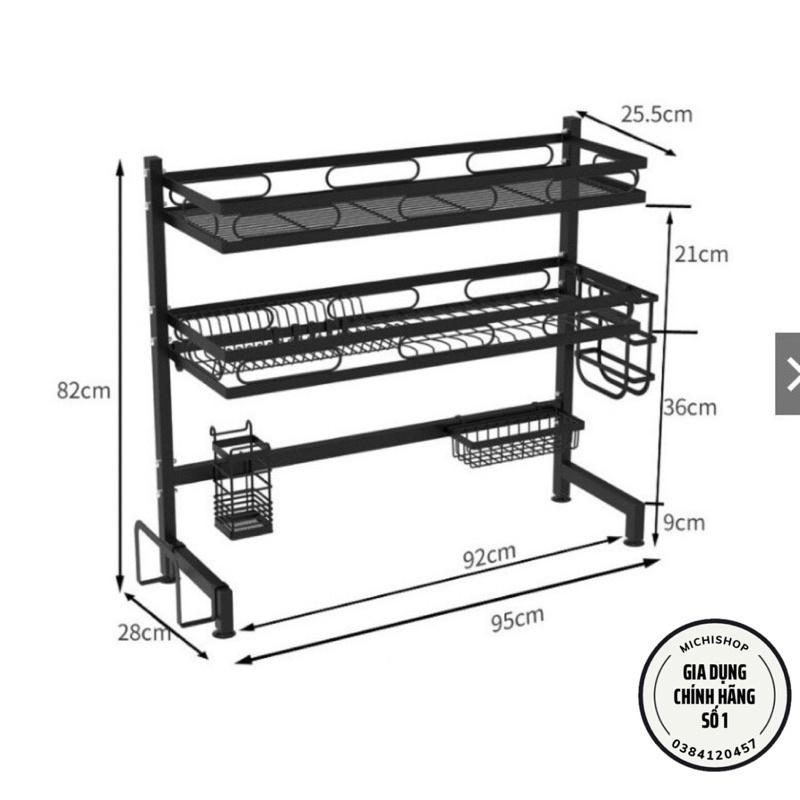 Kệ Để Chén Bát Trên Bồn Rửa Bát Sơn Đen Tĩnh Điện Chống Han Gỉ Bền Bỉ Chắc Chắn, Giá Để Bát Đĩa Đa Năng
