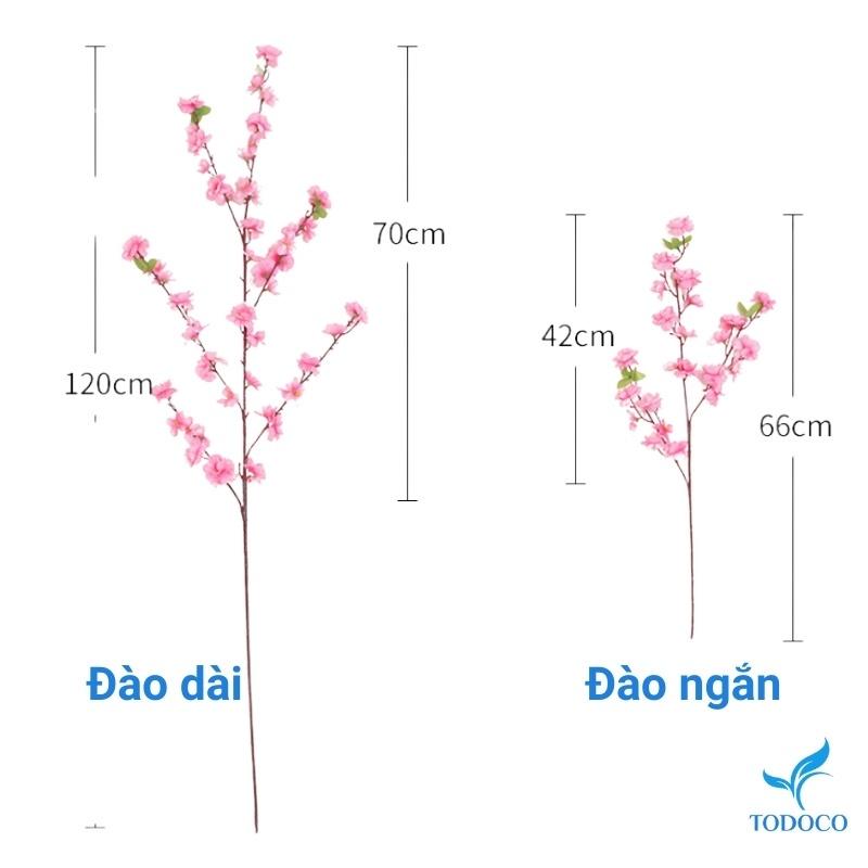Cành đào giả trang trí tết decor phòng khách cao cấp chụp ảnh đẹp dài 65 - 120cm H00