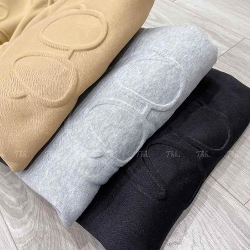 Bộ nỉ dập nổi gấu phối gấu trắng cá tính cho nữ