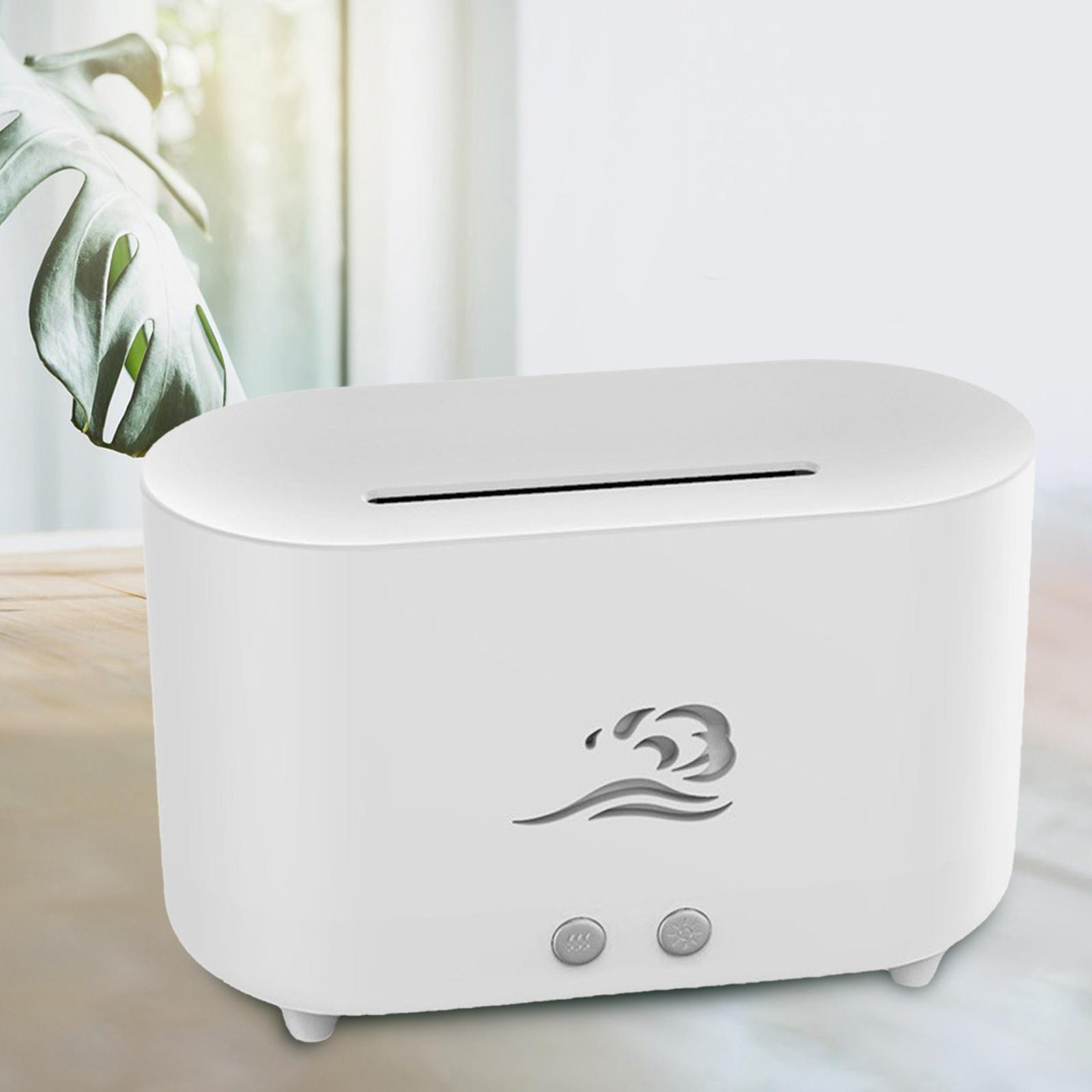 Air Humidifier USB Auto Shut Off with Realistic Flame Mist Silent with Night Light for Bedroom