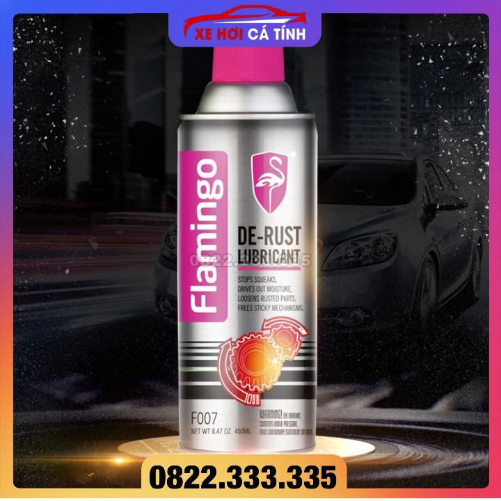 xịt tẩy rỉ set kim loại làm trơn bánh răng sáng kim loại Flamingo DE-RUST LUBRICANT F007 chính hãng tốt hơn RP7