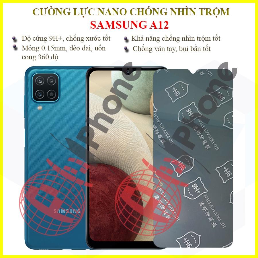 Dán chống nhìn trộm dành cho  Samsung A12 - Dán cường lực dẻo nano 9H+