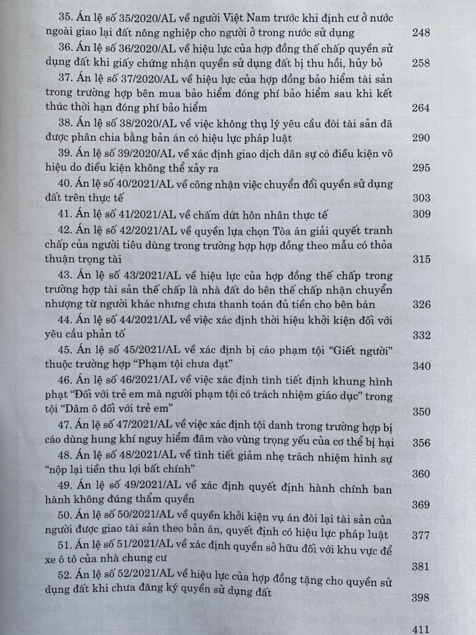 Hệ Thống 52 Án Lệ Việt Nam