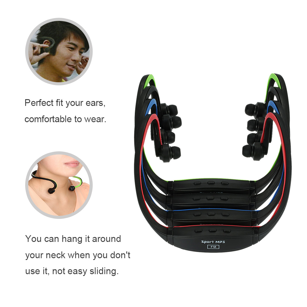 Máy Nghe Nhạc MP3 Kỹ Thuật Số Nhỏ Gọn Với Chức Năng FM Tai Nghe Cắm Thẻ Không Dây,Màu Đen